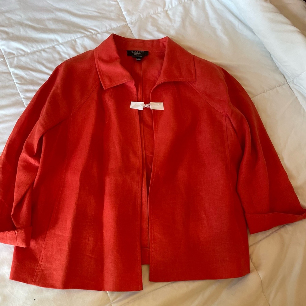 Red Linen Talbot’s Jacket